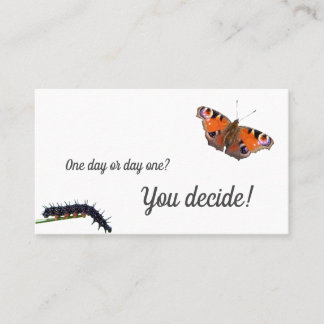 Motivatie monogram voor driepijlervlinder visitekaartje