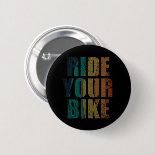 Motivatie mountainbiken citaat ronde button 5,7 cm