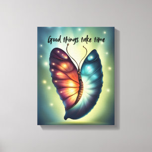 Motivatie muurkunst - Goede dingen kosten tijd Canvas Afdruk