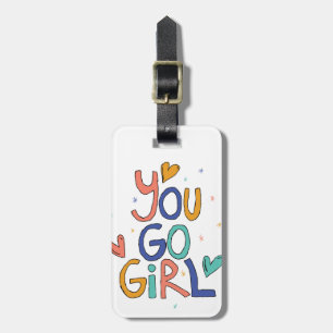 Motivatie 'n kindermeisje dat je naar het meisje g bagagelabel