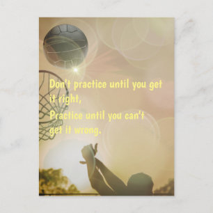 Motivatie Netball Afbeelding met Quote Briefkaart