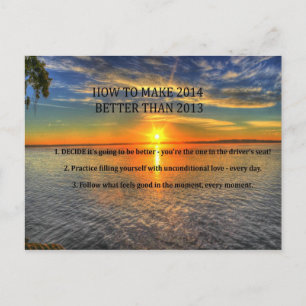 Motivatie nieuwjaar resolutie Briefkaart