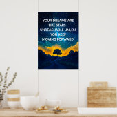 Motivatie Night Sky Typography Poster (Keuken)