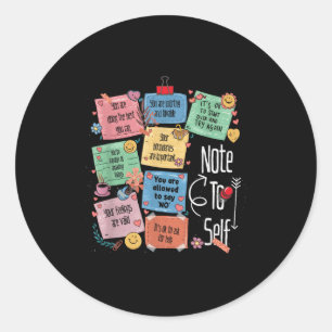 Motivatie noot om zelf positieve energie aan te mo ronde sticker