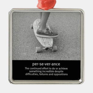 Motivatie offerte voor longboard metalen ornament