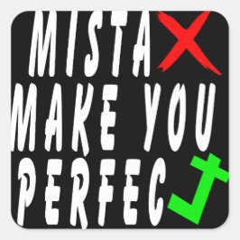 Motivatie offertes over het leven vierkante sticker