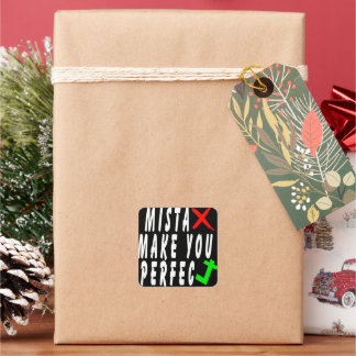 Motivatie offertes over het leven vierkante sticker