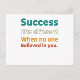Motivatie ondernemersofferte Retro Success Briefkaart