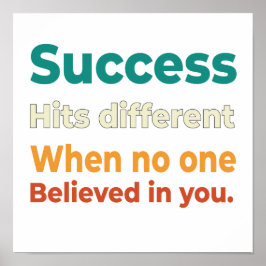 Motivatie ondernemersofferte Retro Success Poster