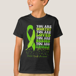 Motivatie Ondersteuning Krijger Mentale Gezondheid T-shirt