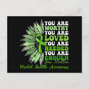 Motivatie ondersteuning Warrior Mental Health Awar Feestdagenkaart