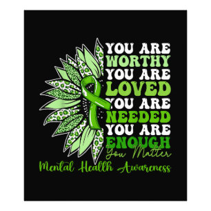 Motivatie ondersteuning Warrior Mental Health Awar Foto Afdruk