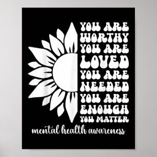 Motivatie ondersteuning Warrior Mental Health Awar Poster