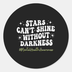 Motivatie ondersteuning Warrior Mental Health Awar Ronde Sticker