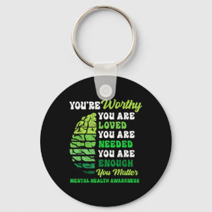Motivatie ondersteuning Warrior Mental Health Awar Sleutelhanger