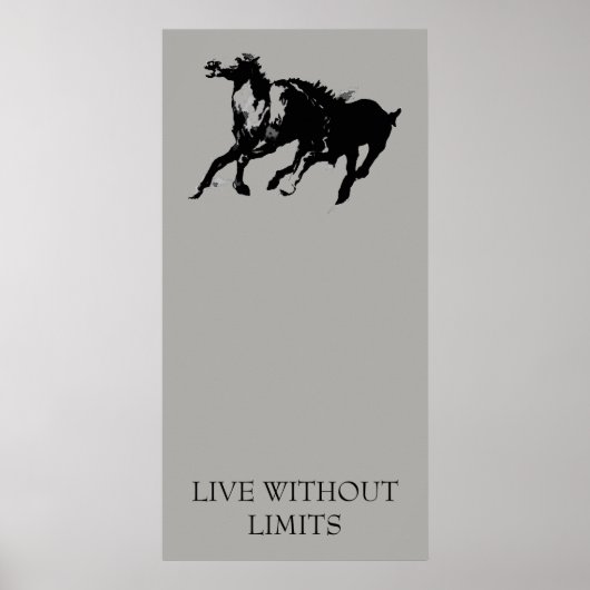 Motivatie paarden leven zonder grenzen poster (Voorkant)