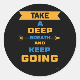 Motivatie pijl T-shirt - Blijf gaan sterke Sticker