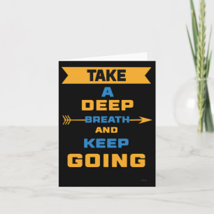 Motivatie pijl T-shirt - Blijf gaan sterke Sticker Kaart