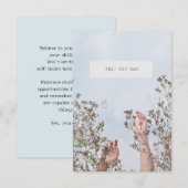 Motivatie platte kaart met dank (Voorkant / Achterkant)