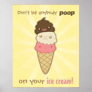 Motivatie pop op Ice Cream Poster