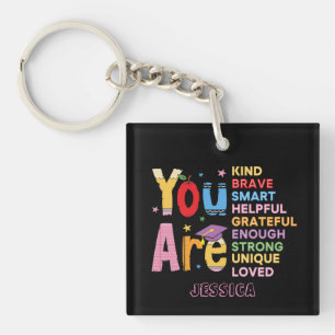 Motivatie positieve bevestigingen sleutelhanger