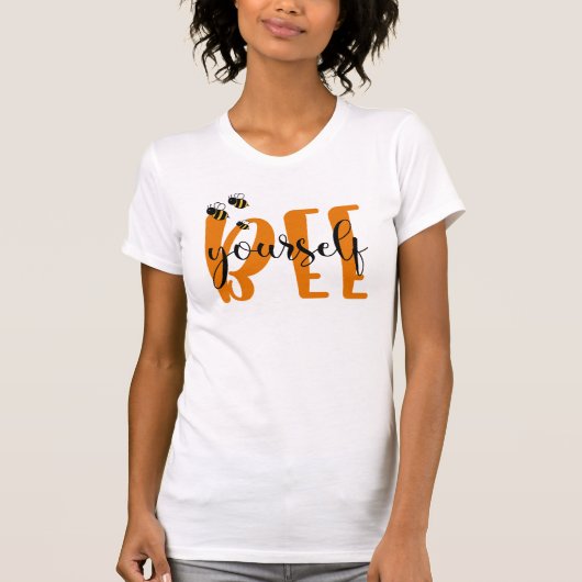Motivatie Positieve Boodschap Wees jezelf Gelukkig T-shirt (Voorkant)