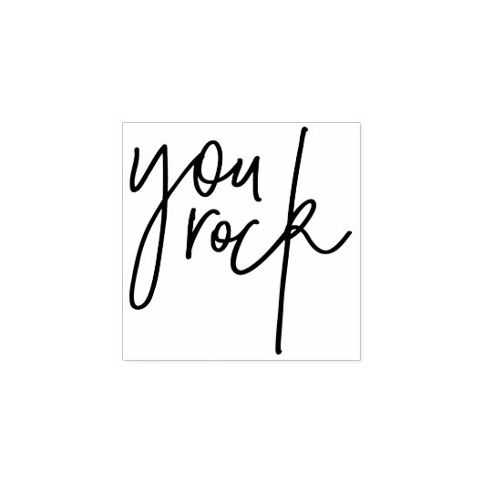 MOTIVATIE POSITIEVE hand lettered u rock Rubberstempel (Afrduk)