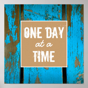 motivatie poster citaat één dag per keer