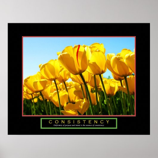Motivatie Poster - "Consistentie" - 22 x 28" (Voorkant)