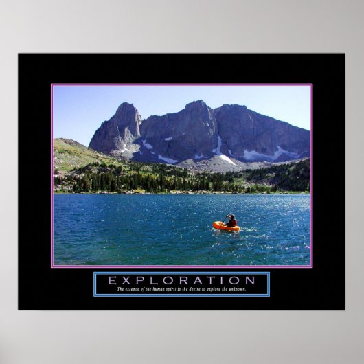 Motivatie Poster - "Exploratie" - 22 x 28" (Voorkant)