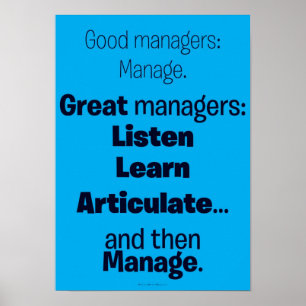 Motivatie Poster - Goede / Grote Managers