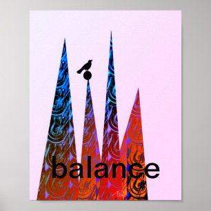 motivatie poster kunstvogel abstract modern