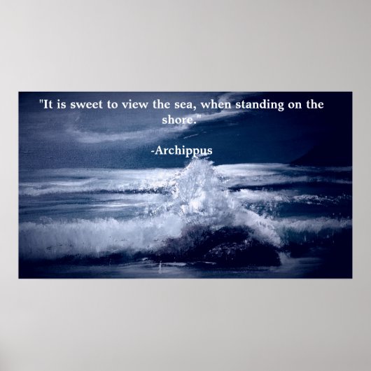 Motivatie Poster met Seascape (Voorkant)