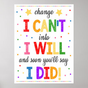 Motivatie Poster regenboogklaslokaal