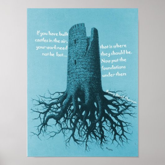 Motivatie Poster Thoreau Castle in de lucht (Voorkant)