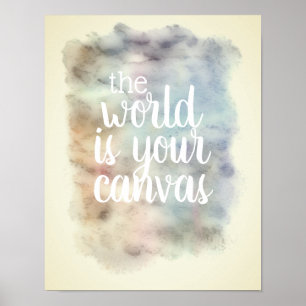 motivatie poster van citaten de wereld is uw canva