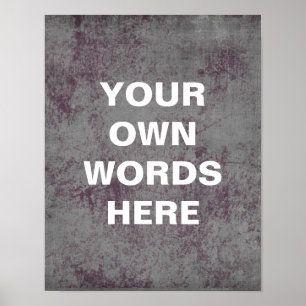 Motivatie Poster van de Citaat, onderdrukt blauw p