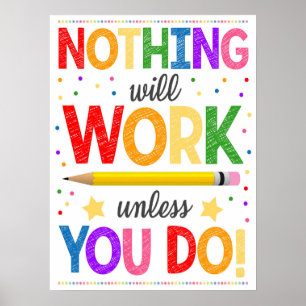 Motivatie Poster voor hard werken