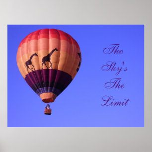 Motivatie Poster voor hot-luchtballon