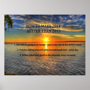 Motivatie Poster voor nieuwjaarsresolutie 2014