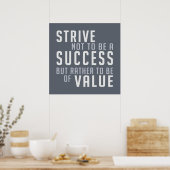 Motivatie poster voor succes en waarde (Keuken)