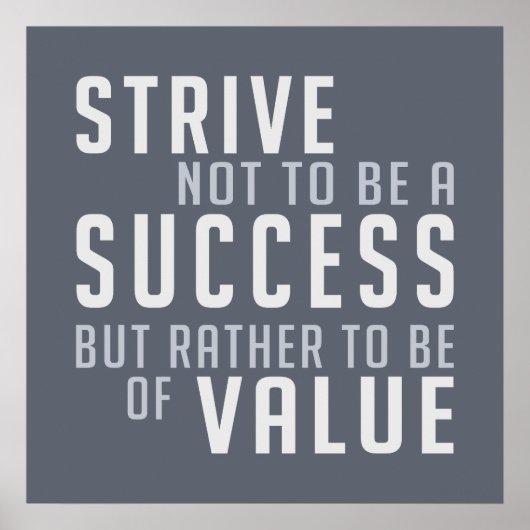 Motivatie poster voor succes en waarde (Voorkant)