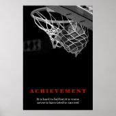 Motivatie prestatie basketbal poster (Voorkant)