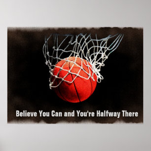 Motivatie prijsopgave Basketball Poster