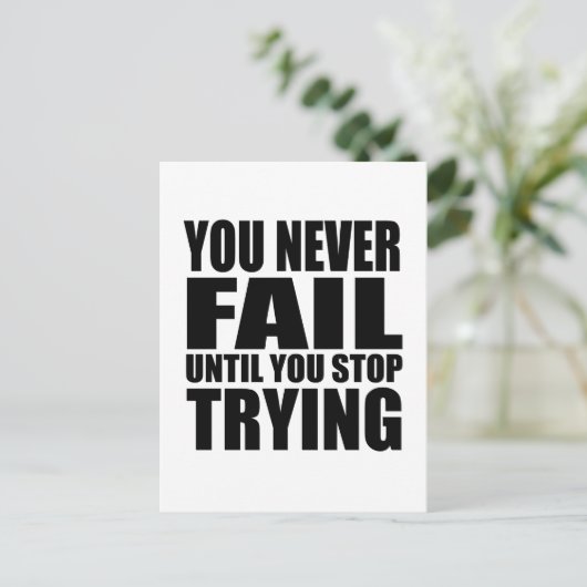 Motivatie prijsopgave geslaagd briefkaart (Staand voorkant)