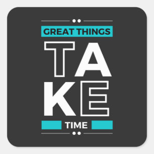 Motivatie prijsopgave - Moderne en positieve tekst Vierkante Sticker
