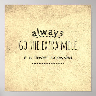 motivatie prijsopgave: poster extra mijl sepia