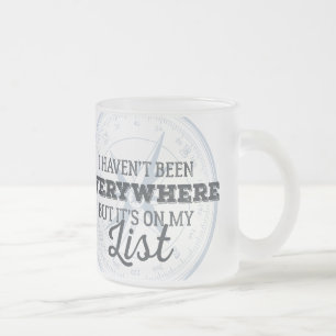 Motivatie prijsopgave voor meer kompassen matglas koffiemok