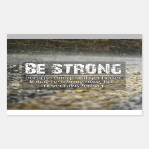 Motivatie prijsopgave voor sterke regenval rechthoekige sticker