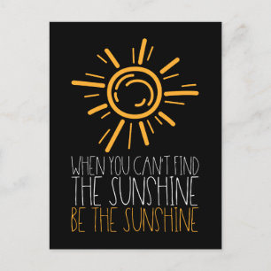 Motivatie prijsopgave - wees zonneschijn briefkaart